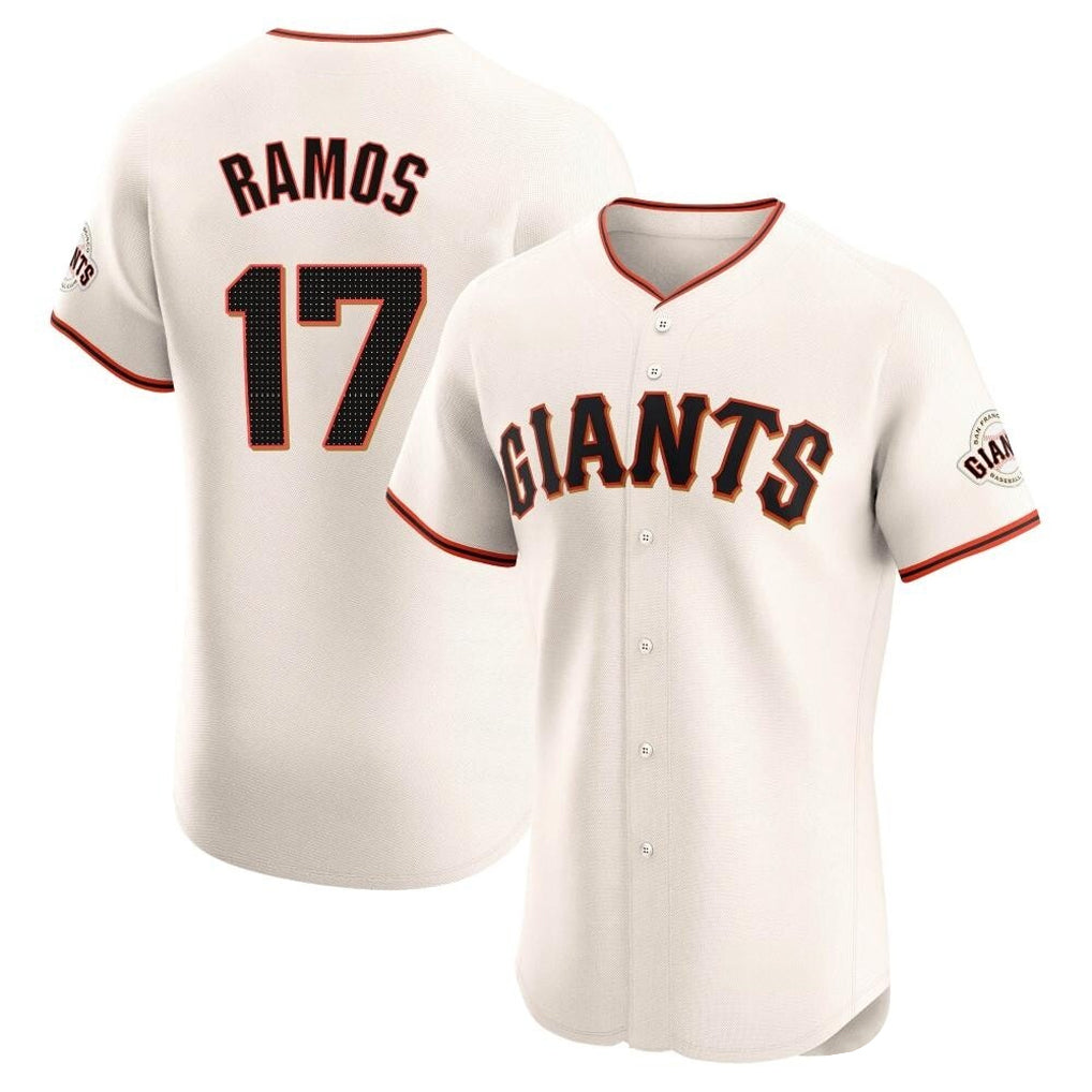 Cooneas SF.Giants #17 Heliot Ramos Player Cream Home Limited Elite Stitched Jerseys
