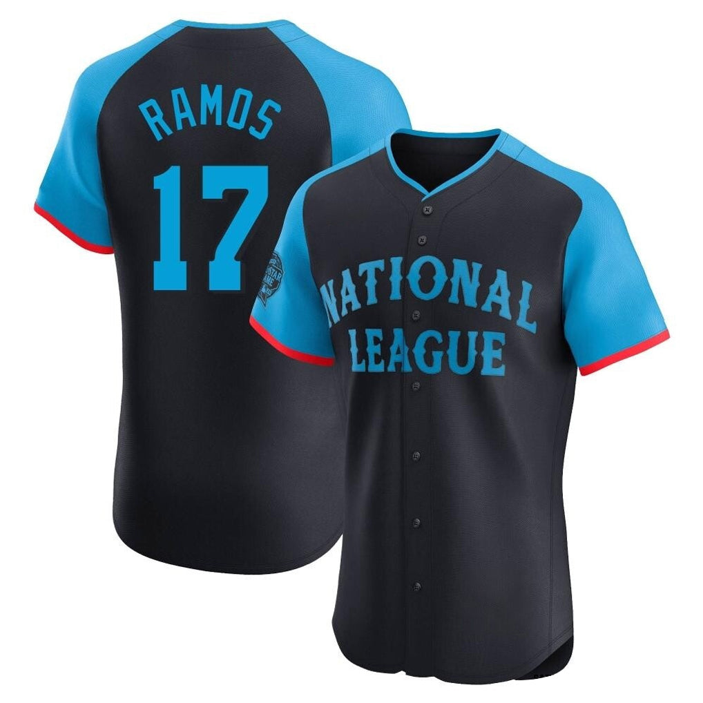 Cooneas SF.Giants #17 Heliot Ramos Player Navy National League All-Star Home Limited Elite Stitched Jerseys