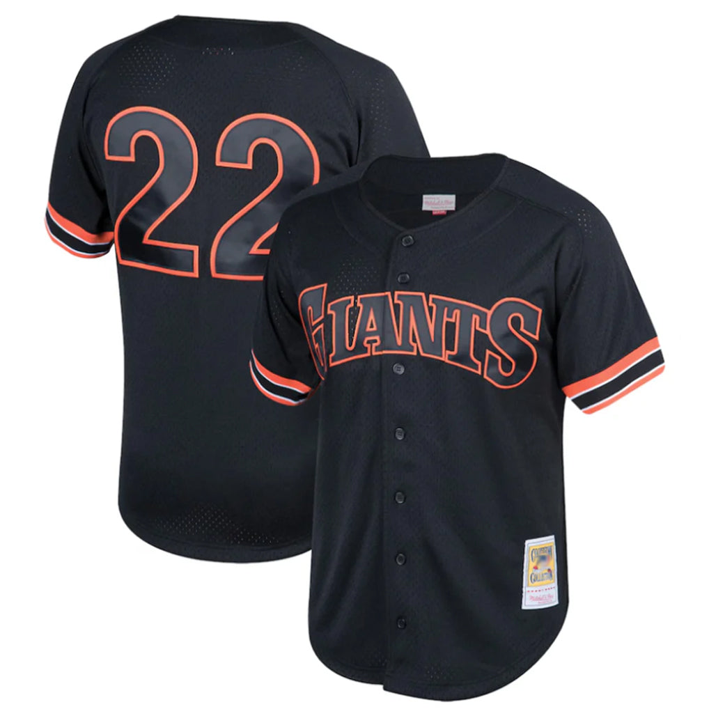 Cooneas SF.Giants #22 Will Clark Player Black Mitchell & Ness Cooperstown Collection Limited Stitched Jerseys