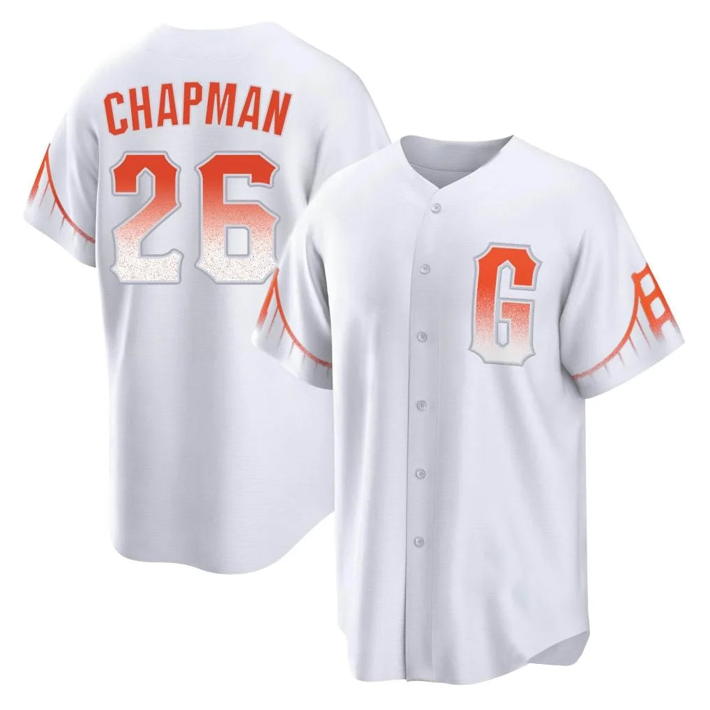 Cooneas SF.Giants #26 Matt Chapman Player White City Connect Home Game Stitched Jerseys