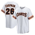Cooneas SF.Giants #26 Matt Chapman Player White Throwback Cooperstown Collection Home Game Stitched Jerseys