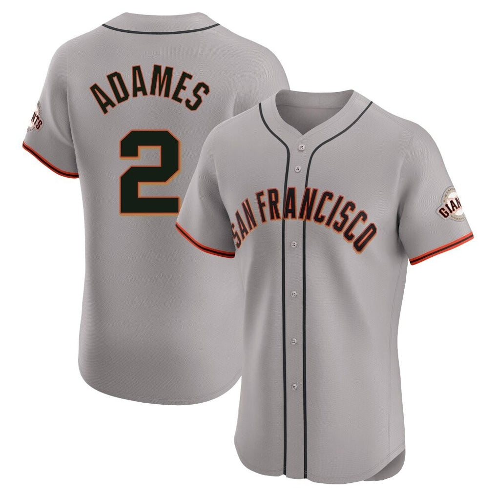 Cooneas SF.Giants #2 Willy Adames Player Gray Home Limited Elite Stitched Jerseys