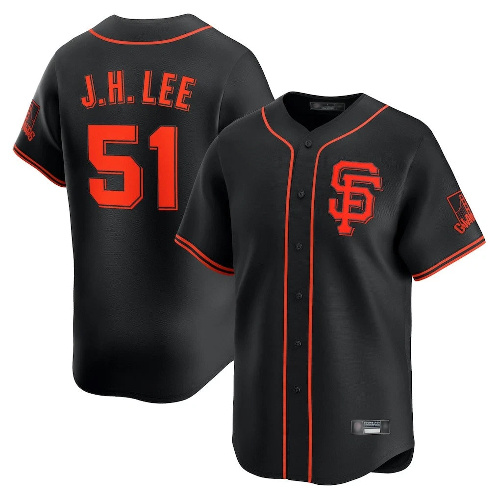 Cooneas SF.Giants #51 Jung Hoo Lee Player Black 2026 Home Limited Stitched Jerseys