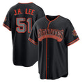 Cooneas SF.Giants #51 Jung Hoo Lee Player  Black Alternate Limited Stitched Jerseys
