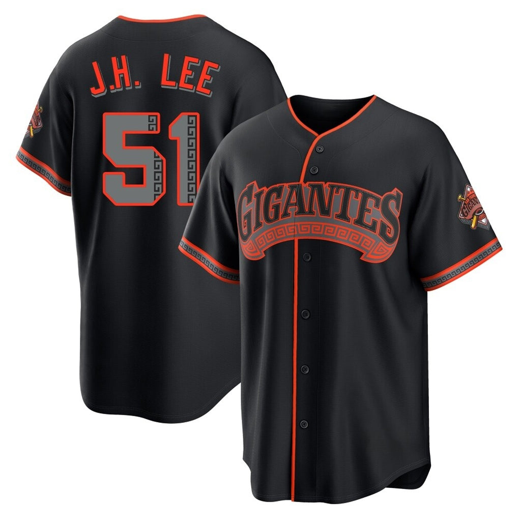 Cooneas SF.Giants #51 Jung Hoo Lee Player  Black Alternate Limited Stitched Jerseys