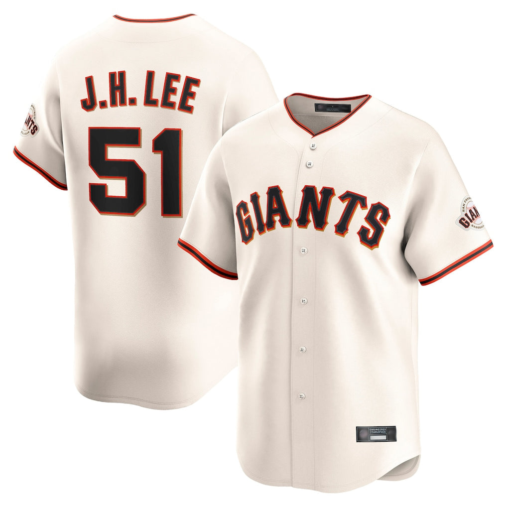 Cooneas SF.Giants #51 Jung Hoo Lee Player Cream Home Limited Stitched Jerseys