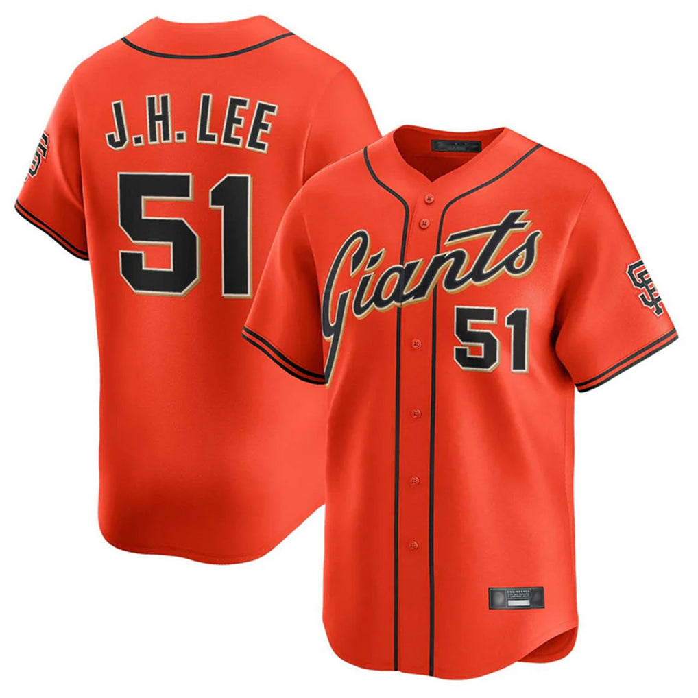 Cooneas SF.Giants #51 Jung Hoo Lee Player Orange Home Limited Stitched Jerseys