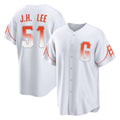 Cooneas SF.Giants #51 Jung Hoo Lee Player White City Connect Home Game Stitched Jerseys