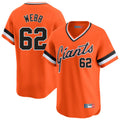 Cooneas SF.Giants #62 Logan Webb Player Orange Home Game T-shirt Stitched Jerseys