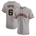 Cooneas SF.Giants #6 Daniel Susac Player Gray Home Limited Elite Stitched Jerseys