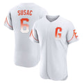Cooneas SF.Giants #6 Daniel Susac Player White City Connect Home Limited Elite Stitched Jerseys