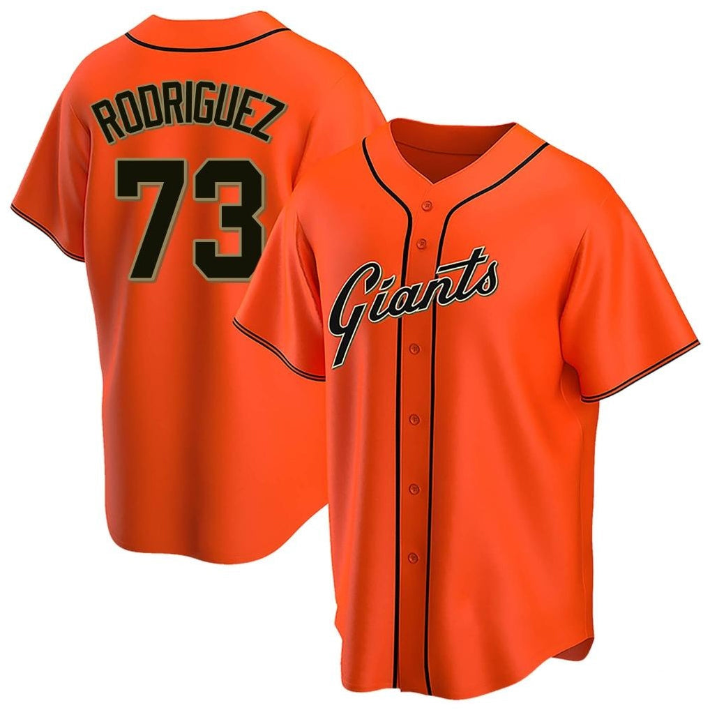 Cooneas SF.Giants #73 Randy Rodriguez Player Orange Home Game Stitched Jerseys