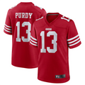 Cooneas SFr.49ers #13 Brock Purdy Player Scarlet Replica Game Stitched Jerseys