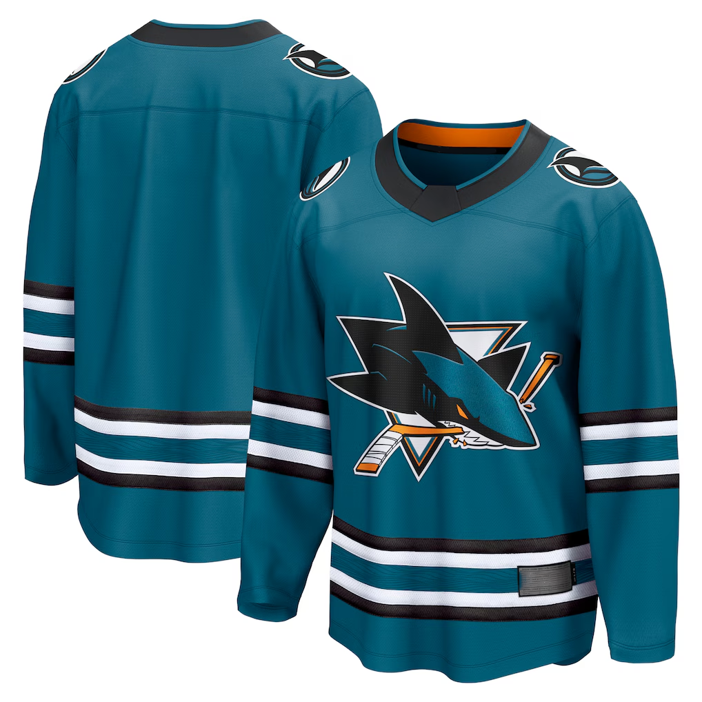 Cooneas S.Jose Sharks Teal Home Breakaway Jerseys
