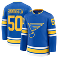 Cooneas St.L.Blues #50 Jordan Binnington Blue Home Premium Player Jerseys