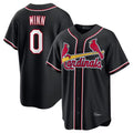 Cooneas St. Louis Cardinals #0 Masyn Winn Player Black Carbon Fashio Game Stitched Jerseys