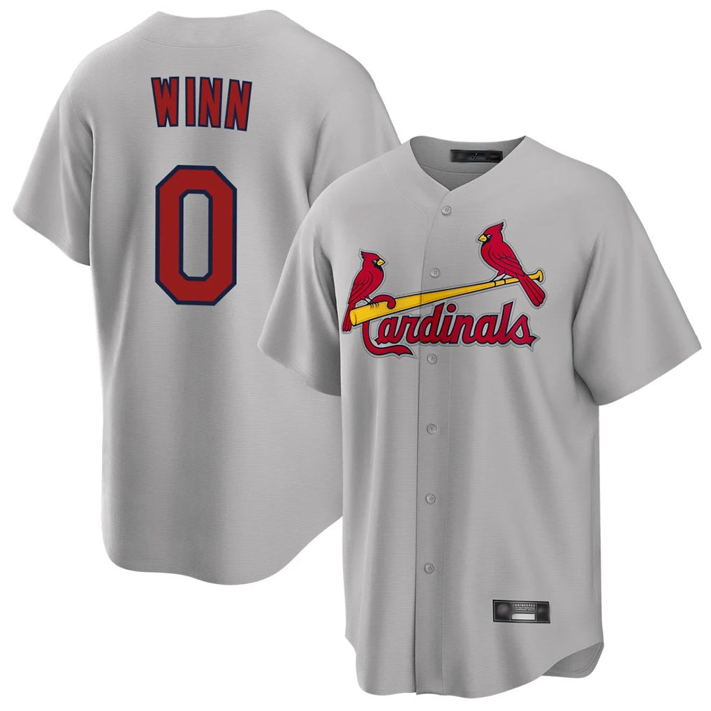 Cooneas St. Louis Cardinals #0 Masyn Winn Player Gray Home Game Stitched Jerseys