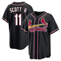Cooneas St. Louis Cardinals #11 Victor Scott II Player Black Carbon Fashio Game Stitched Jerseys