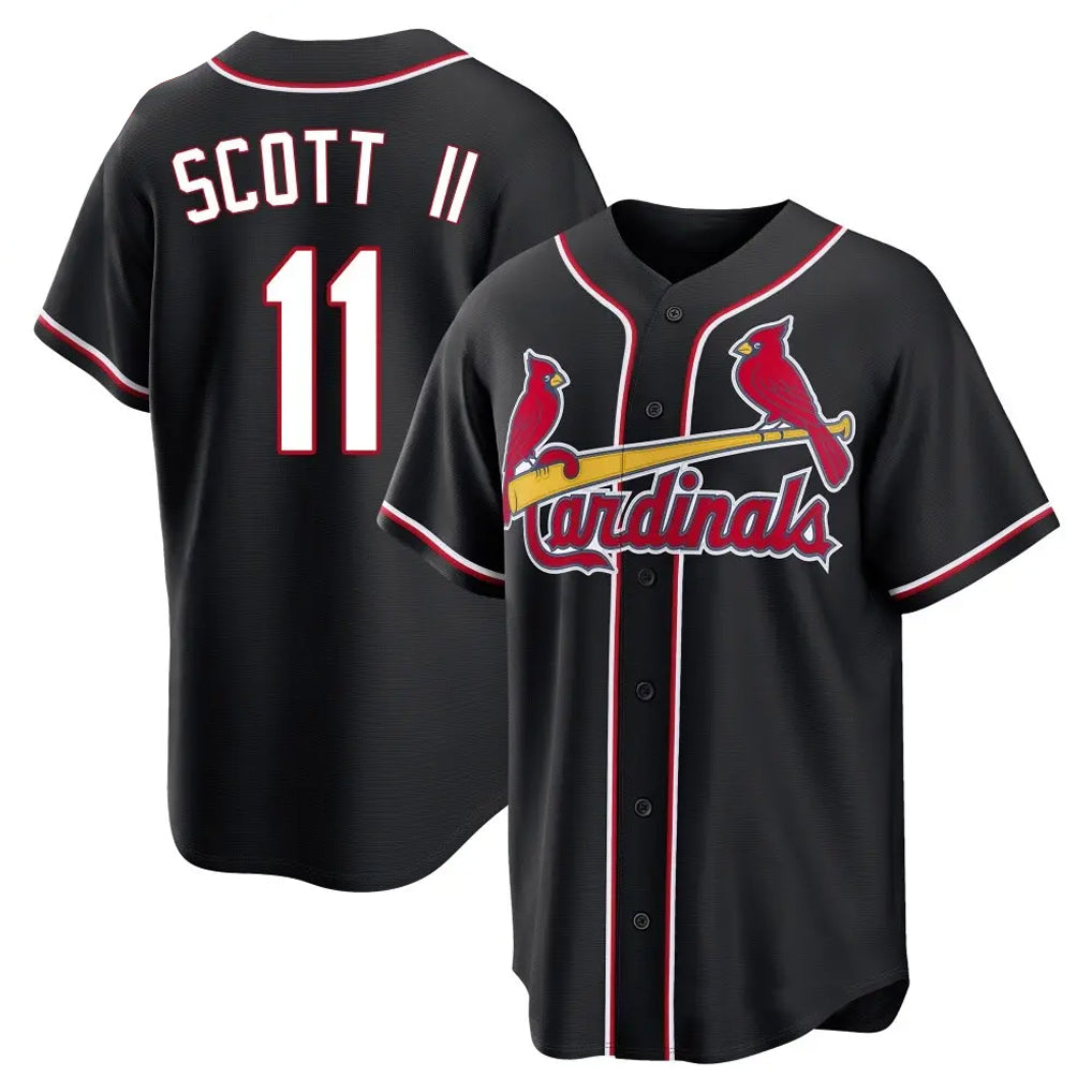 Cooneas St. Louis Cardinals #11 Victor Scott II Player Black Carbon Fashio Game Stitched Jerseys