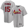 Cooneas St. Louis Cardinals #15 Jose Fermin Player Gray Home Game Stitched Jerseys