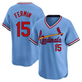 Cooneas St. Louis Cardinals #15 Jose Fermin Player Light Blue City Connect Home T-shirt Stitched Jerseys