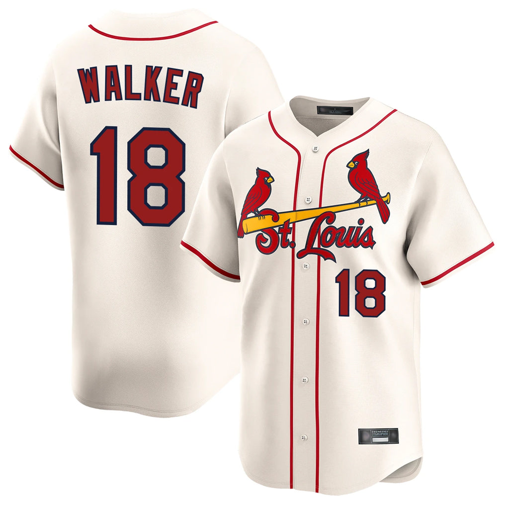 Cooneas St. Louis Cardinals #18 Jordan Walker Player Cream Home Limited Stitched Jerseys