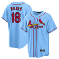 Cooneas St. Louis Cardinals #18 Jordan Walker Player Light Blue Home Game Stitched Jerseys