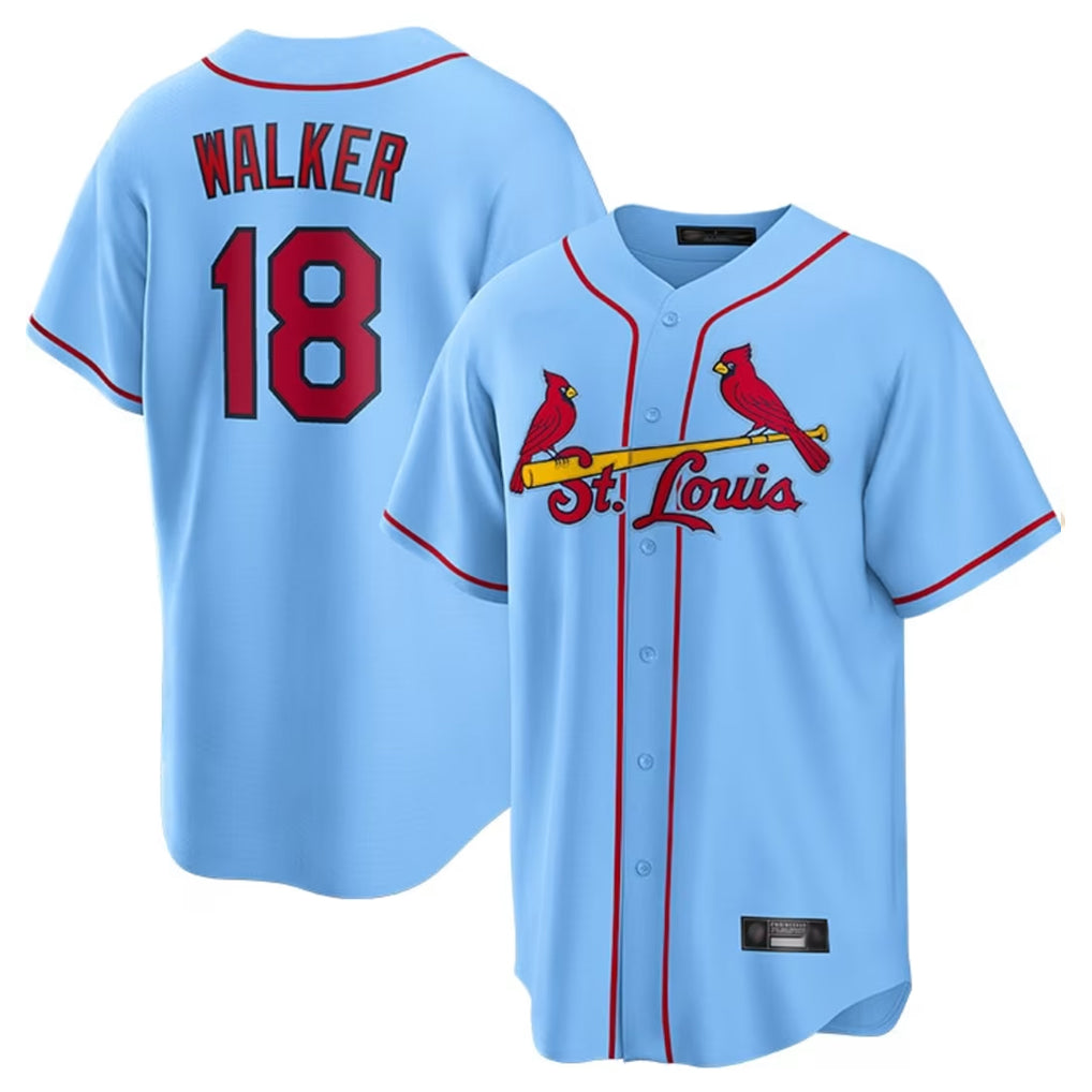 Cooneas St. Louis Cardinals #18 Jordan Walker Player Light Blue Home Game Stitched Jerseys