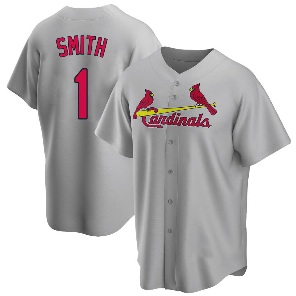Cooneas St. Louis Cardinals #1 Ozzie Smith Player Gray Home Game Stitched Jerseys