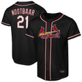Cooneas St. Louis Cardinals #21 Lars Nootbaar Player Black Carbon Fashio Game Stitched Jerseys