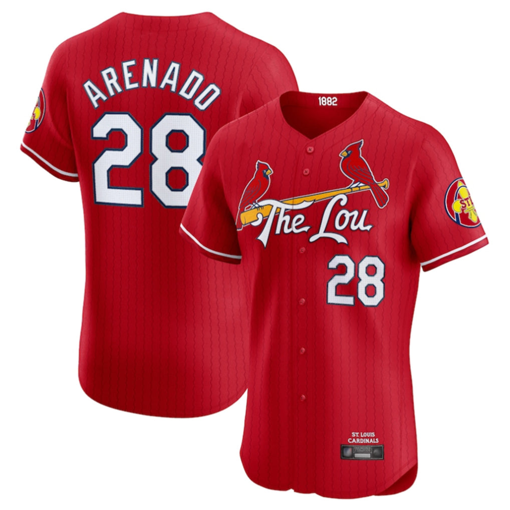 Cooneas St. Louis Cardinals #28 Nolan Arenado Player Red City Connect Limited Elite Stitched Jerseys