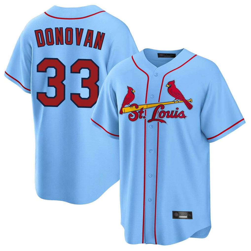 Cooneas St. Louis Cardinals #33 Brendan Donovan Player Light Blue Home Game Stitched Jerseys