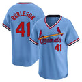 Cooneas St. Louis Cardinals #41 Alec Burlesona Player Light Blue City Connect Home T-shirt Stitched Jerseys
