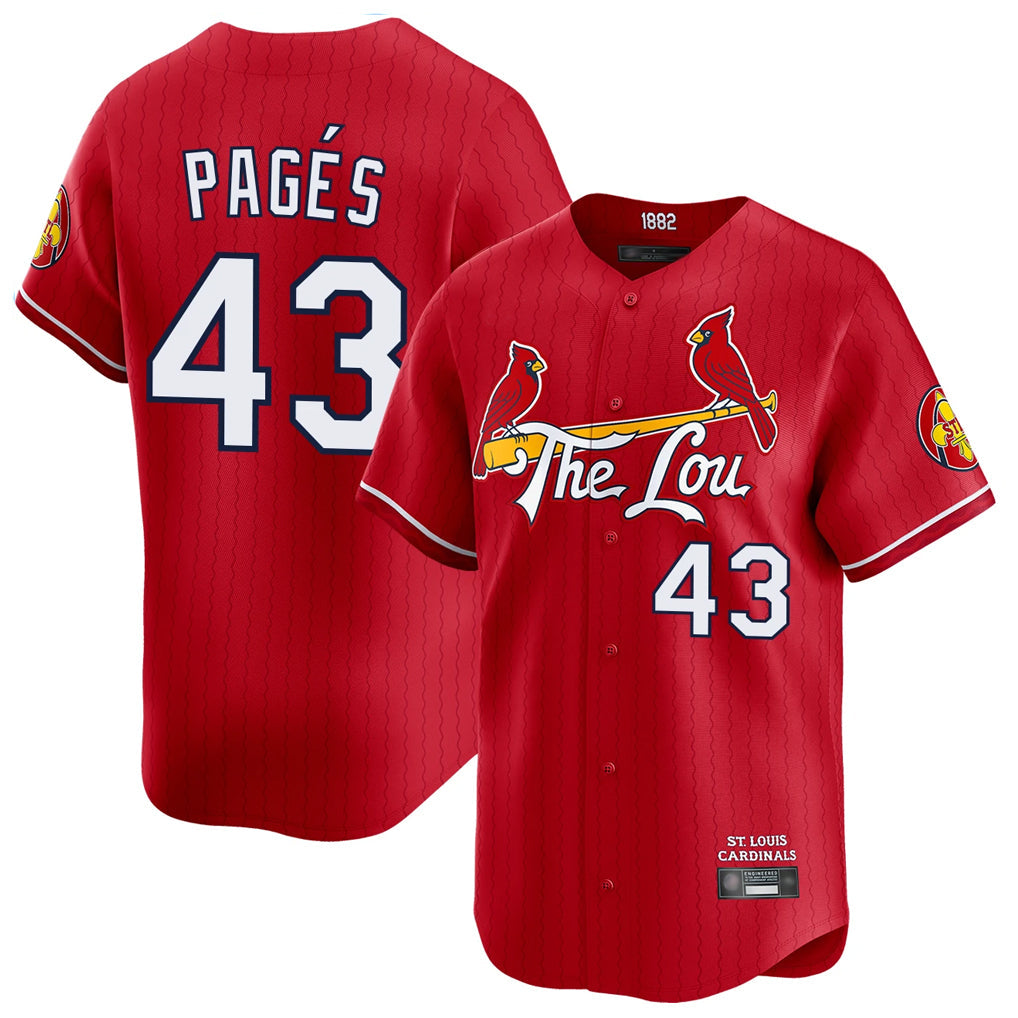 Cooneas St. Louis Cardinals #43 Pedro Pages Player Red City Connect Limited Stitched Jerseys