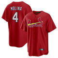 Cooneas St. Louis Cardinals #4 Yadier Molina Player Red Home Game Stitched Jerseys