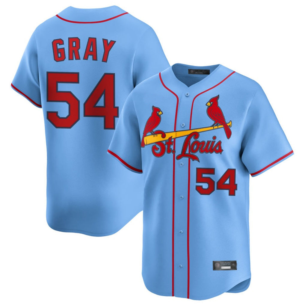 Cooneas St. Louis Cardinals #54 Sonny Gray Player Light Blue Home Limited Stitched Jerseys