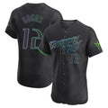 Cooneas TB.Rays #12 Wade Boggs Player Black City Connect Home Limited Elite Stitched Jerseys