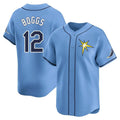 Cooneas TB.Rays #12 Wade Boggs Player Light Blue Home Limited Stitched Jerseys