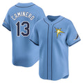 Cooneas TB.Rays #13 Junior Caminero Player Light Blue Home Limited Stitched Jerseys