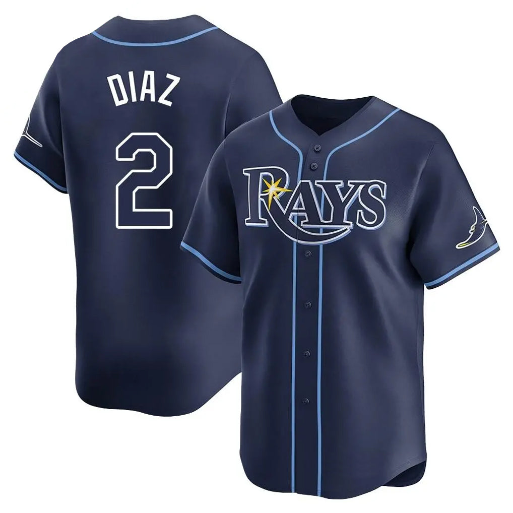 Cooneas TB.Rays #2 Yandy Diaz Player Navy Home Limited Stitched Jerseys