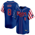 Cooneas TB.Rays #8 Brandon Lowe Player Royal 2025 Independence Day Vapor Premier Limited Stitched Jerseys