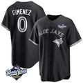 Cooneas T.Blue Jays #0 Andres Gimenez Player Black 2025 World Series Game Stitched Jerseys