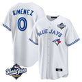 Cooneas T.Blue Jays #0 Andres Gimenez Player White 2025 World Series Game Stitched Jerseys