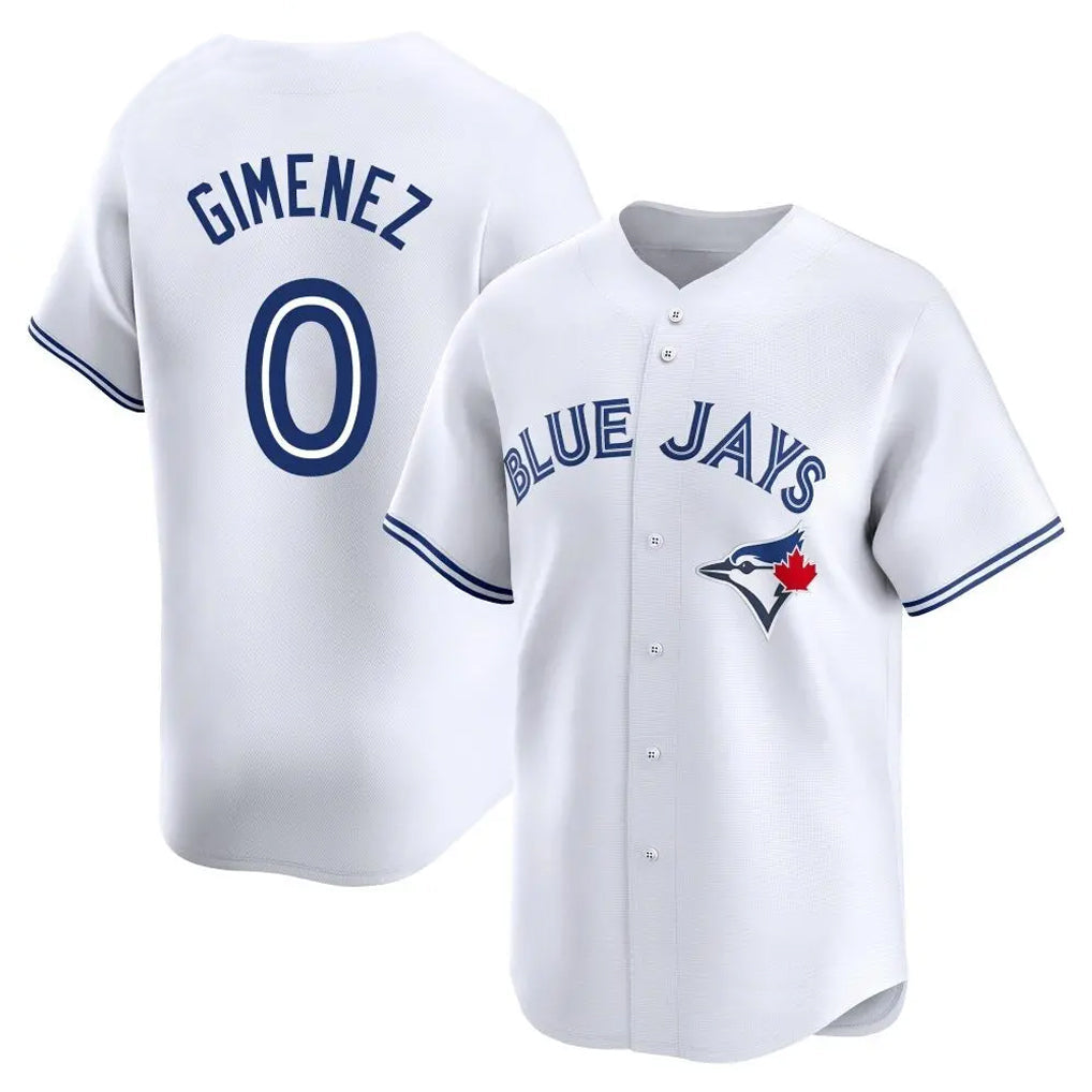 Cooneas T.Blue Jays #0 Andres Gimenez Player White Home Limited Stitched Jerseys