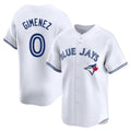 Cooneas T.Blue Jays #0 Andres Gimenez Player White Home Limited Stitched Jerseys