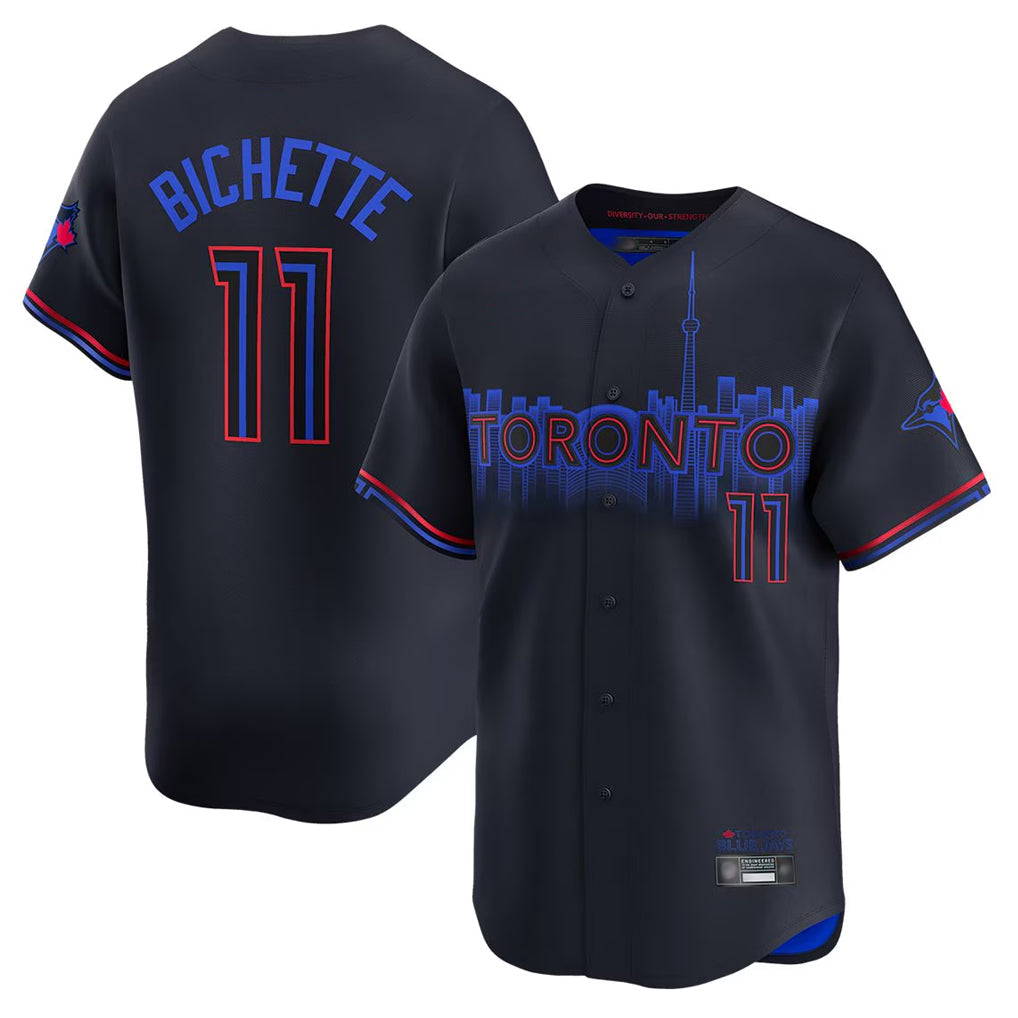 Cooneas T.Blue Jays #11 Bo Bichette Player Black City Connect Limited Home Stitched Jerseys