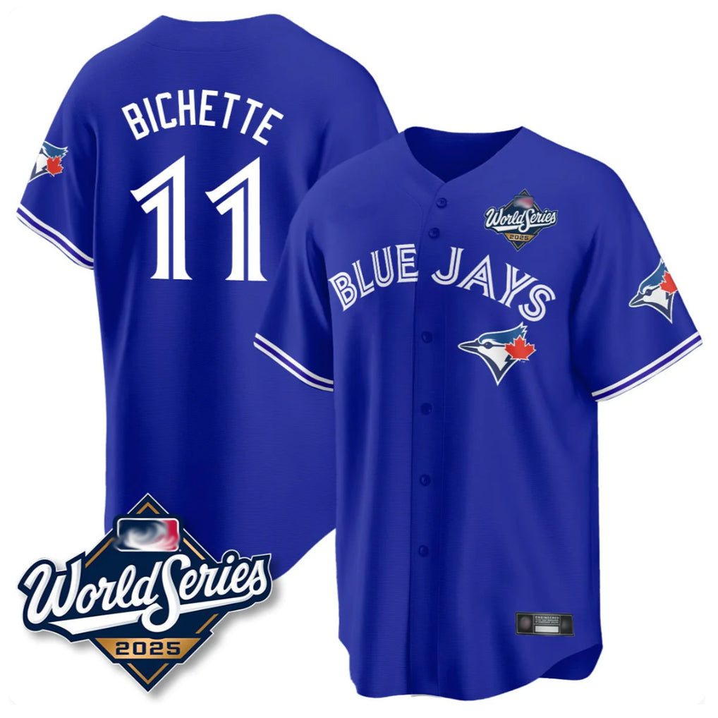 Cooneas T.Blue Jays #11 Bo Bichette Player Blue 2025 World Series Rush Limited Stitched Jerseys