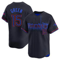 Cooneas T.Blue Jays #15 Chad Green Player Black&Blue City Connect Limited Stitched Jerseys