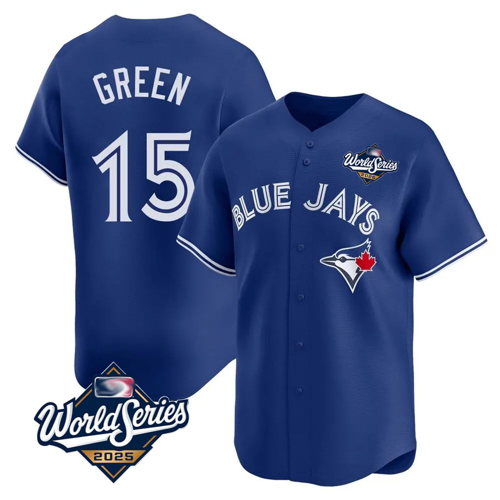 Cooneas T.Blue Jays #15 Chad Green Player Royal 2025 World Series Limited Stitched Jerseys