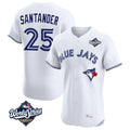 Cooneas T.Blue Jays #25 Anthony Santander Player White 2025 World Series Elite Limited Home Stitched Jerseys
